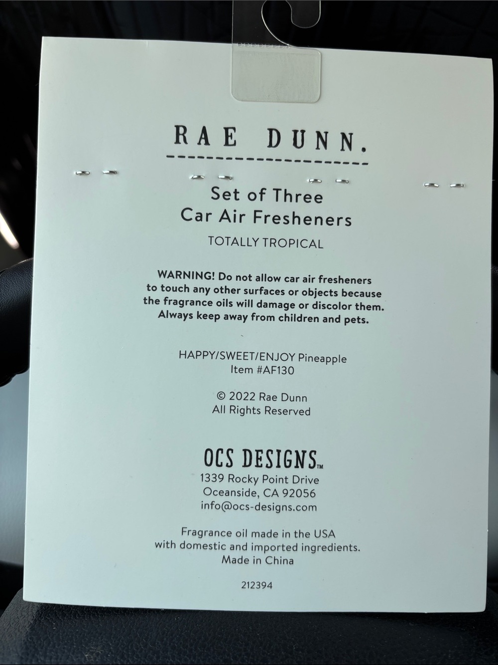 Rae Dunn Car Air Freshener Packs (3) - Picture 3 of 7
